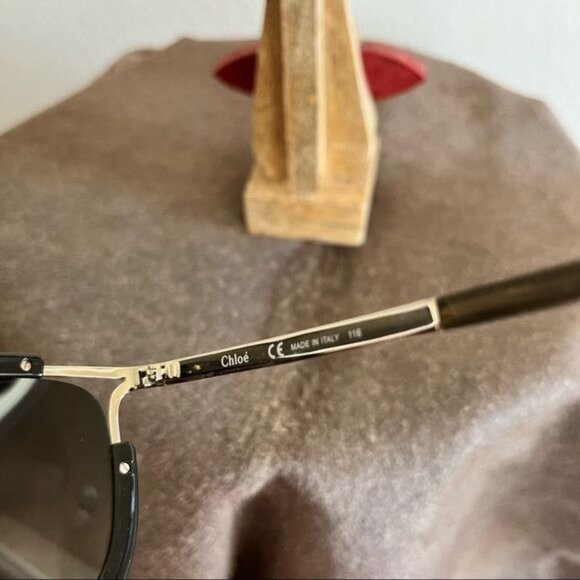 CHLOE Jayme Cut Out Round Rimmed Metal Sunglasses